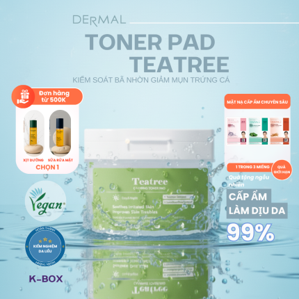 Teatree Calming Toner Pad 120 Miếng
