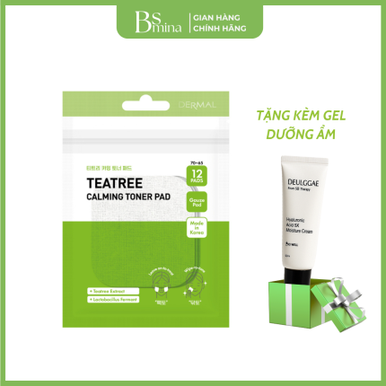 Teatree Calming Toner Pad Mini Size 12 Miếng